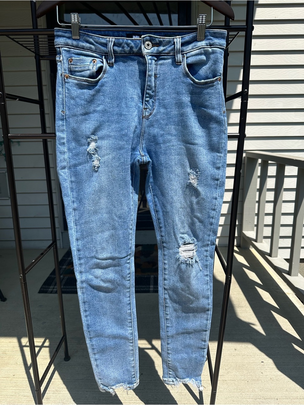 I&M Black Label Light Blue Distressed Skinny Jeans